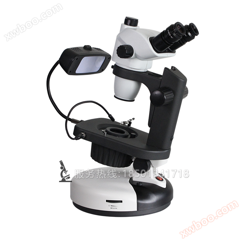 Three eye continuous zoom gemstone microscope ZBX750